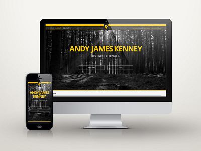 Portfolio Re-Design andy james design chicago dark home page portfolio responsive showcase