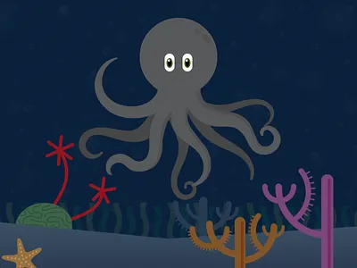 Davy Jones Lives The Dream animation css html html5 illustration javascript octopus parallax skrollr underwater water web