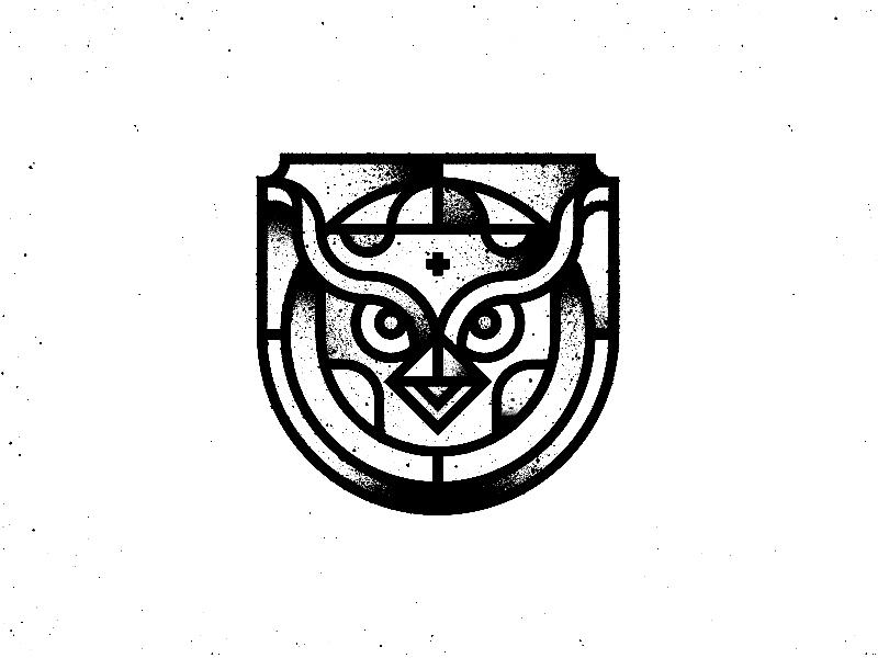Hey... bird is the word church cross glass owl random something window