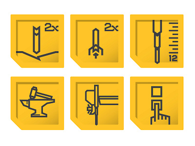 Icons anvil boat buttons icon illustration line