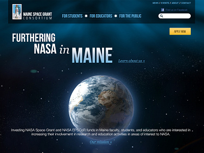 MSGC Concept interface nasa photoshop science space typography web web design