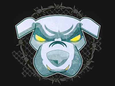 American Bull chain dog illustration logo pet photoshop