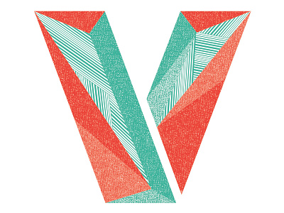 Letter V - for Charity! burritos charity creative market distress fun letter matt borchert texture typography v