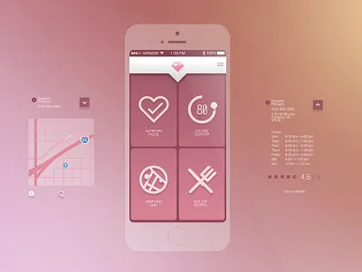 Hearts of Portland App app graphic design health heart icon minimal patrick patrick lowden portland ptrklwdn ui user interface