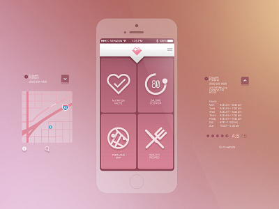 Hearts of Portland App app graphic design health heart icon minimal patrick patrick lowden portland ptrklwdn ui user interface