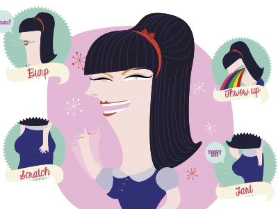 Cute Girl girl illustrator photoshop vintage