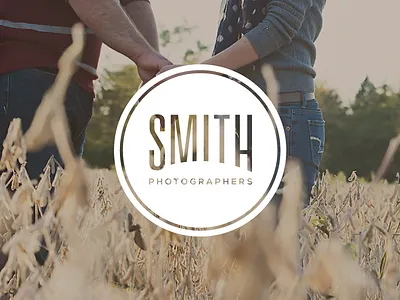 Smith Photographers branding circle logo photographer photography typography