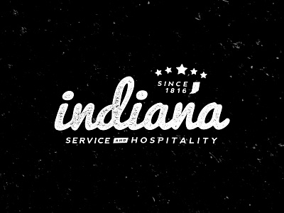 Indiana Vintage Logo brand indiana logo old script stamp star type typography vintage