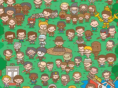 The Good Guys, Heroes, Underdogs, & Hot Shots Picnic character characters cute gallery1988 illustration kawaii pop culture