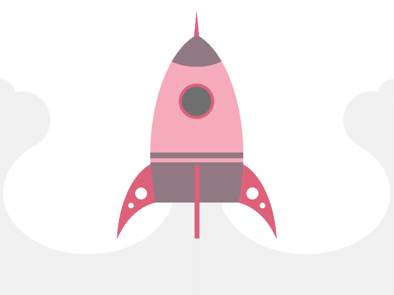 Thanks! dribbble gif invite rocket thanks