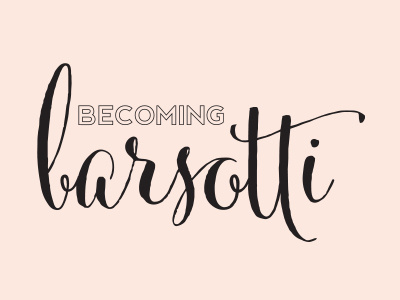 becoming barsotti / reject logo pink sans sans serif script typography