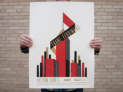 Franz Ferdinand illustration poster screen print