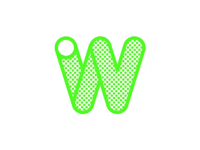 W green halftone tubey w