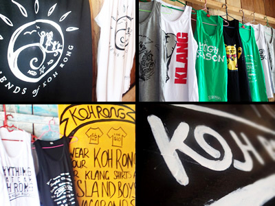 Island Branding black brand design koh rong logo sign singlet t shirt texture white