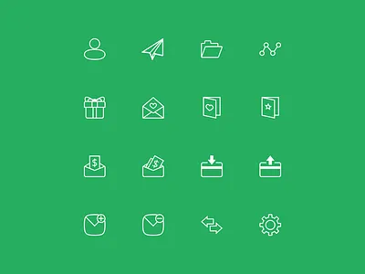 Line Icons 2 airplane fun invitations line