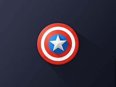 Captain America captain america colour flat hero icon iphone shadow