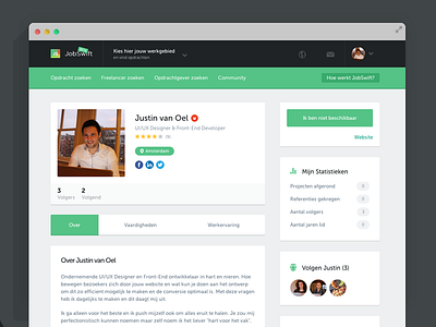 JobSwift - Freelancer Profile freelance header profile