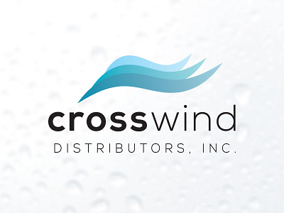 Crosswind Logotype blue corporate icon logo mark ocean typography water wind