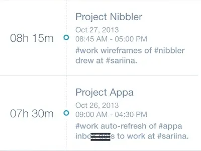 Duraation Overview #1 anchor duration flat hours ios iphone list