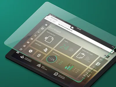 Dashboard mockup on tablet dashboard isometric mockup tablet