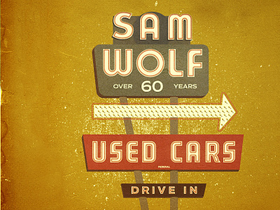 Editorial Illustration illustration neon signs vintage