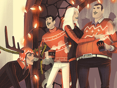 GQ Magazine Germany · Dec 2013 christmas editorial illustration gq magazine illustration ocs orlin culture shop retro vintage