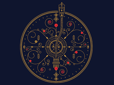 Updated turntable gold illustration lines