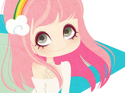 Annie character girl illustration pink vector