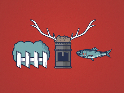 Bring us a shrubbery! fence helmet herring illustration knights monty python ni shrubbery vector