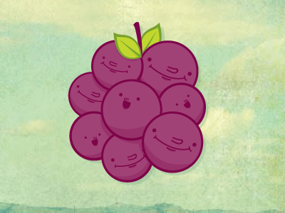 We is grapes! fruit grapes illustration