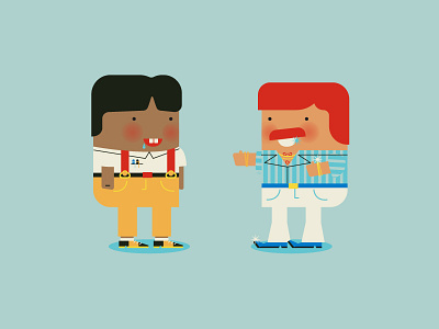 Besties besties bucktooth drool flat friends gold chain illustration minimalist mustache sparkle