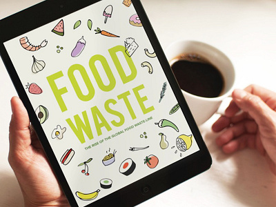 Food Waste advocacy dps food hand drawn illustration indesign ipad publication waste