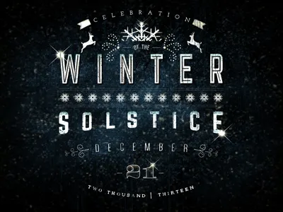 Celebrtation of the Winter Solstice typography