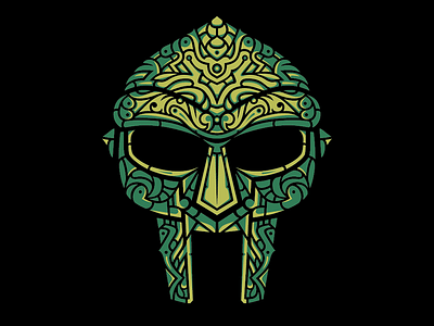 Venomous Villain Design design doom gladiator hand drawn hip hop illustration mask mfdoom rap vector villain