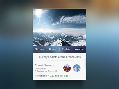 French Alps Widget alps app mountains rebound ui widget