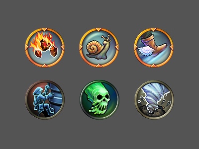 'Fantasy Conflict' iOS & Android game icons 2d fantasy game icon