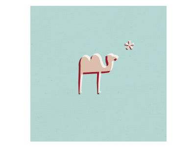 Bon Nadal! camel christmas illustration