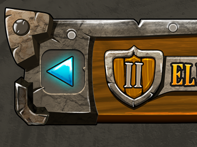 Game UI fragment back fantasy game gui medieval shield stone ui