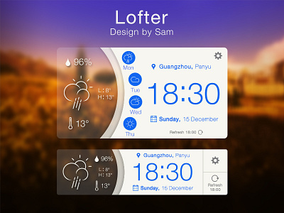 Weather Widget lofter ui weather widget