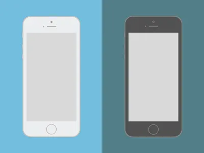 Iphone 5s 5s ai apple flat iphone mockup ps