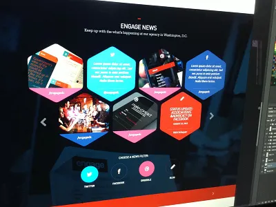 Engage News Feed blog dribbble facebook feed news post social teamengage twitter ui ux web