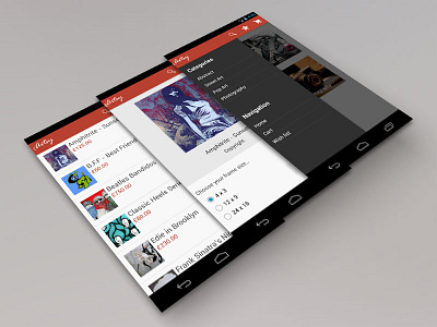 Artsy android app ui