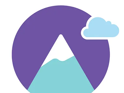 Xerox 75th Anniversary cloud graphic design icon illustration info graphic mountain poster