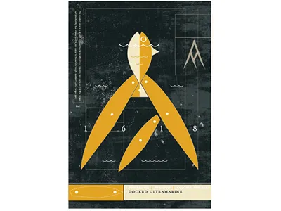 Mark Eaters Paper Sample–Fibonacci Gauge conceptual fibonacci fish golden ratio illustration papersample texture vector