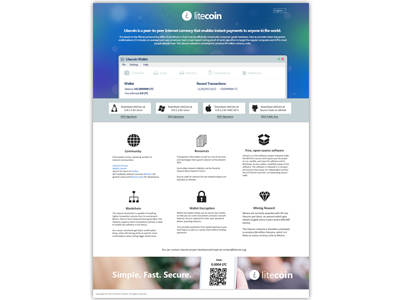 litecoin.org Mockup v2 - Full page litecoin mockup redesign website