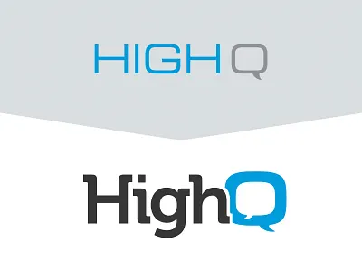 HighQ - New Logo branding bubble collaboration conversation highq legal logo new serif speech strong tech