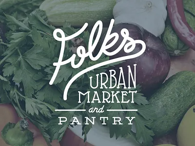 Folks hand made illustration script typography