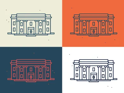 Museum Illustration architecture building illustration line art museum