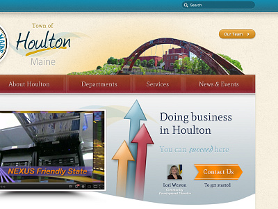 Business Page business city government interface municipal photoshop town web web design