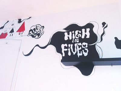 MURAL illustration mural oil sharpie sharpie type typography